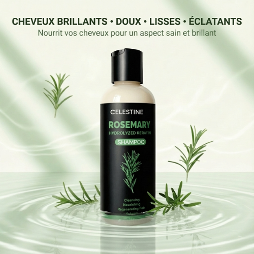 Shampoing naturel au romarin et à la kératine — Pour des cheveux plus épais et plus volumineux