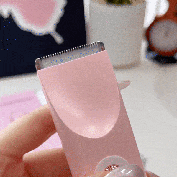 2-in-1 trimmer with blade head, guards, LED, and USB-C cable
