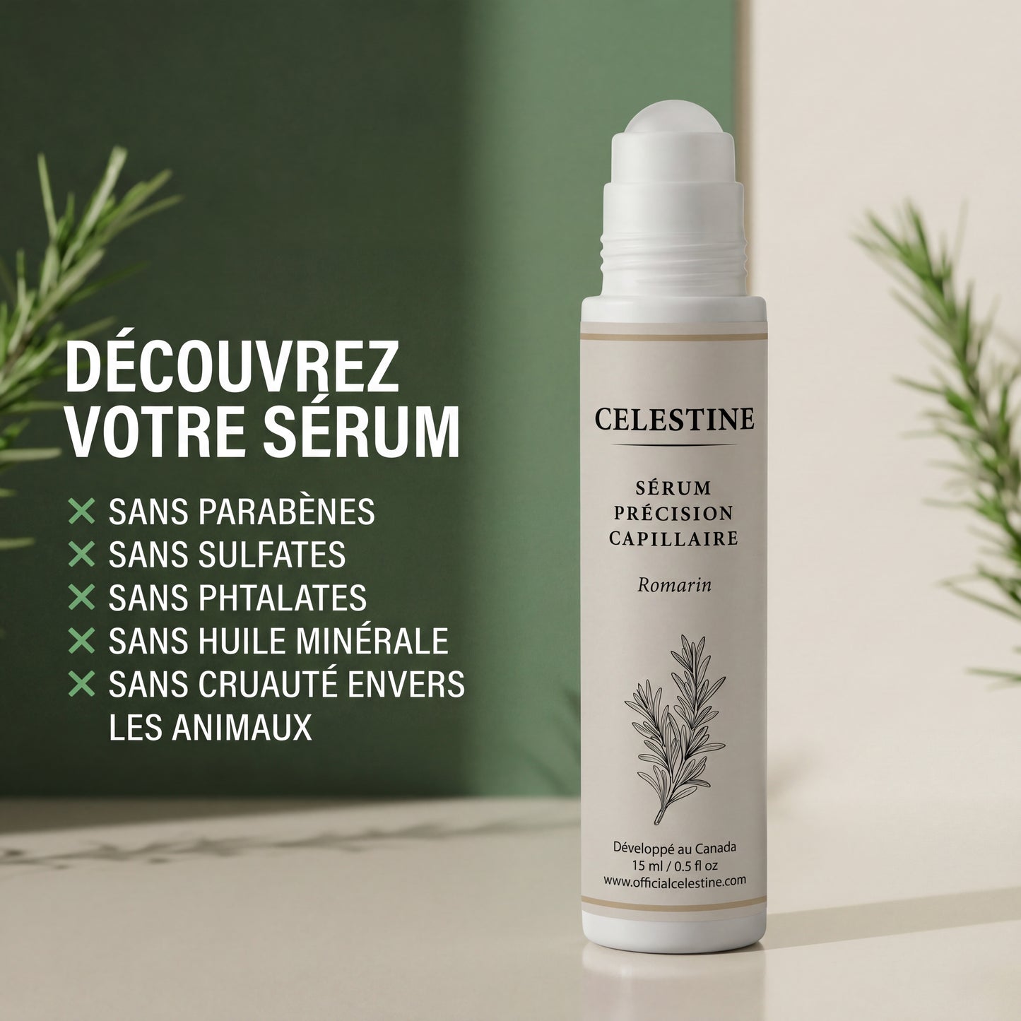 SÉRUM NATUREL AU ROMARIN — LE SOIN CIBLÉ QUI AGIT PENDANT DES HEURES