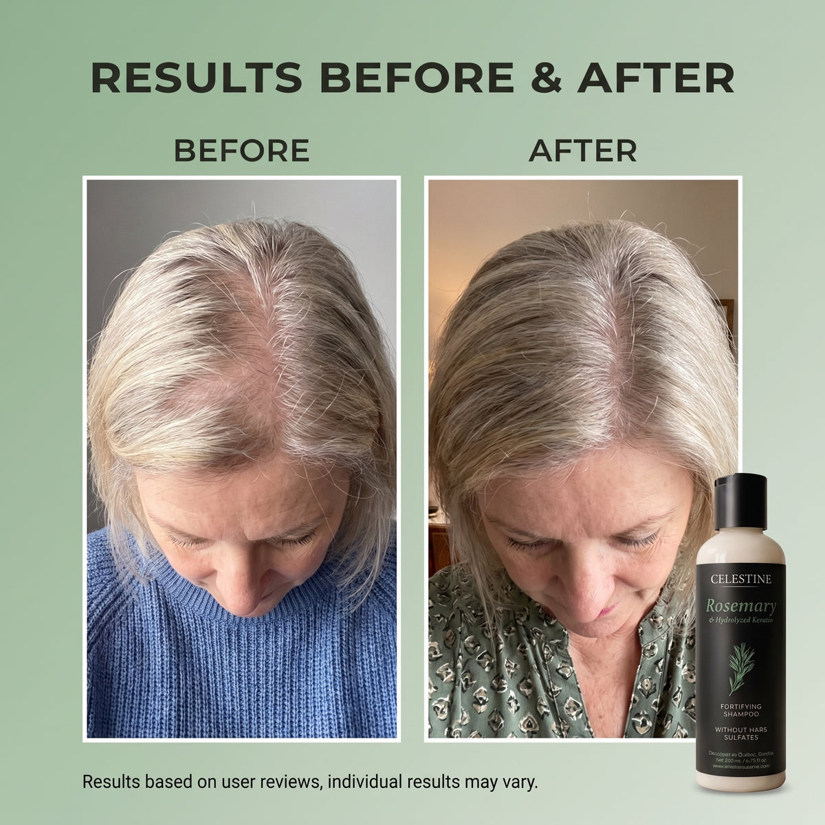Natural Rosemary & Keratin Shampoo — For Thicker-Looking, Fuller Hair