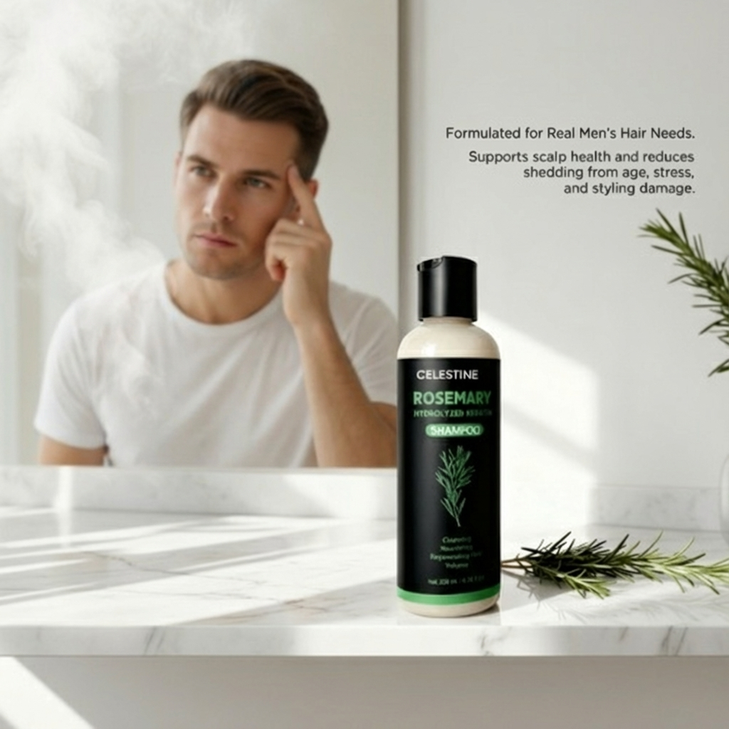 ROSEMARY + KERATIN COMPLEX FOR MEN — FOR STRONGER, THICKER-LOOKING HAIR