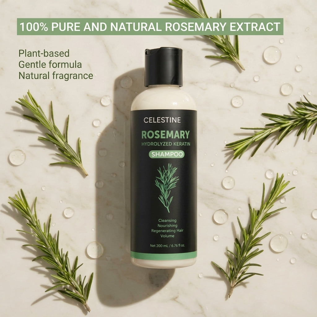 Naturalny szampon z rozmarynem i keratyną – dla grubszych i pełniejszych włosów