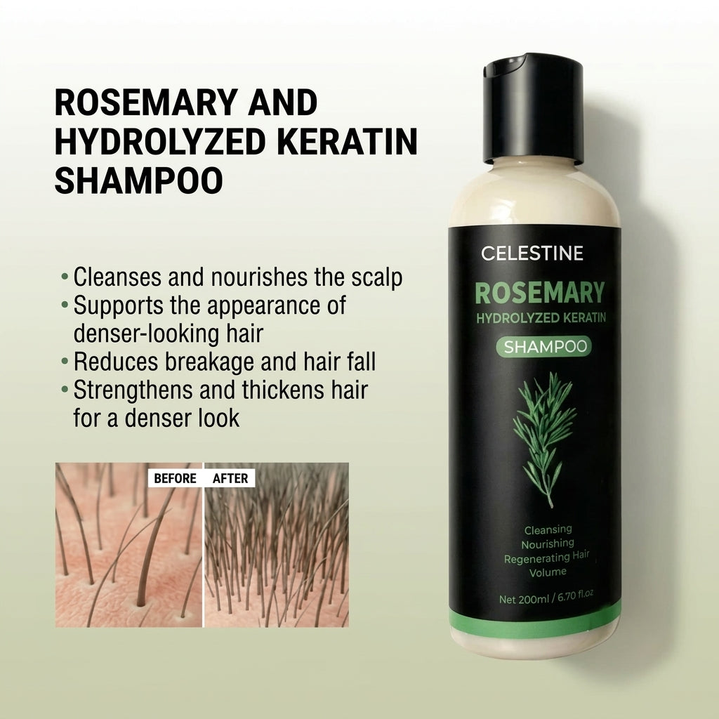 Naturalny szampon z rozmarynem i keratyną – dla grubszych i pełniejszych włosów