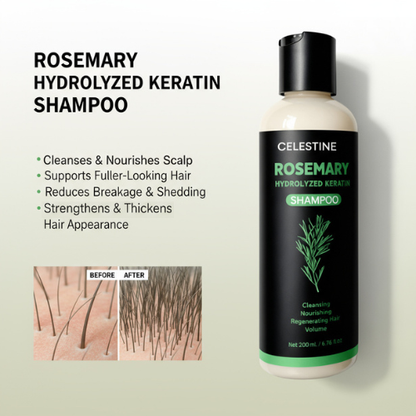 Organic Rosemary & Keratin Shampoo — For Thicker-Looking, Fuller Hair