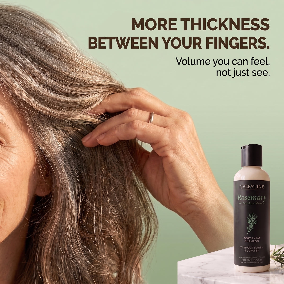 Natural Rosemary & Keratin Shampoo — For Thicker-Looking, Fuller Hair