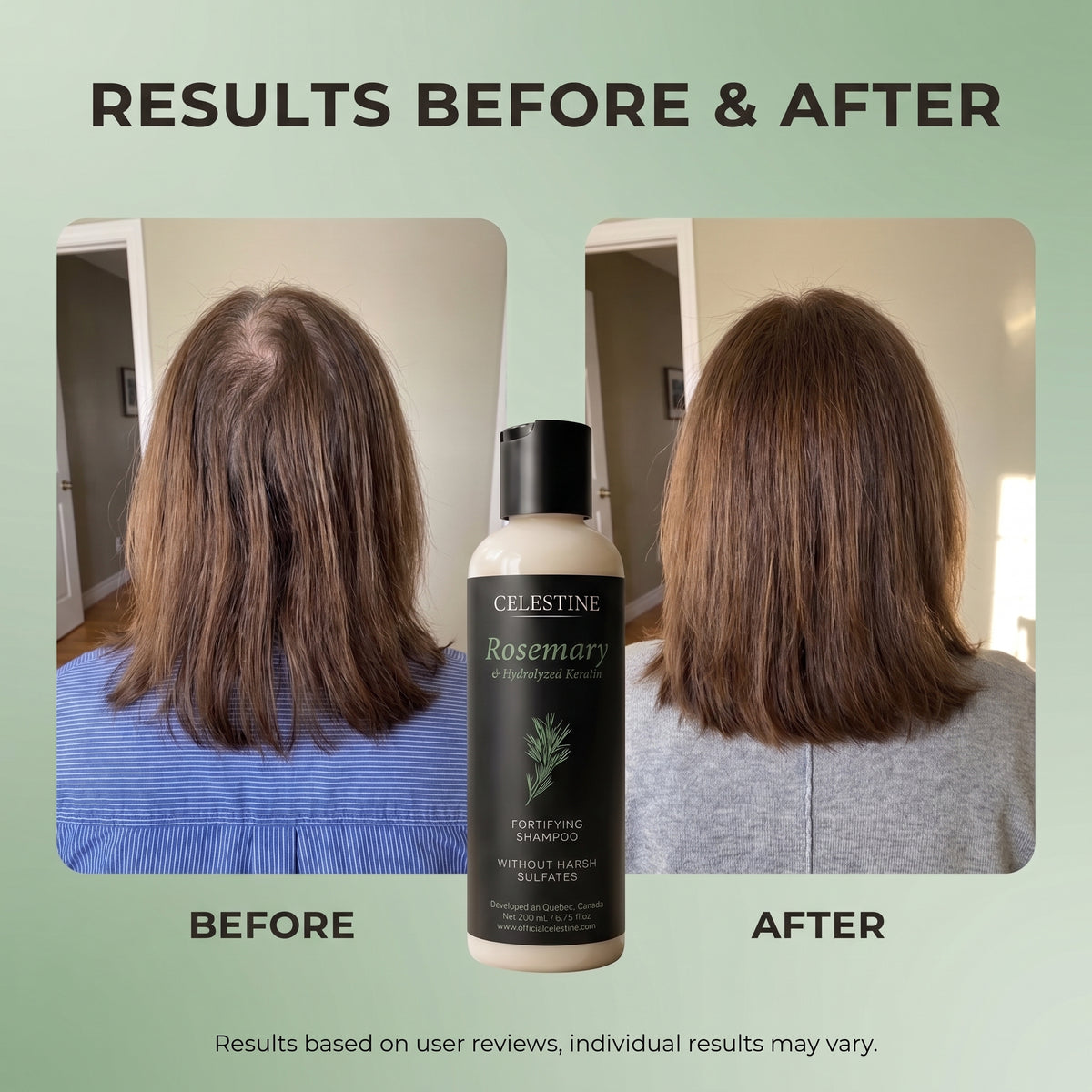 Natural Rosemary & Keratin Shampoo — For Thicker-Looking, Fuller Hair