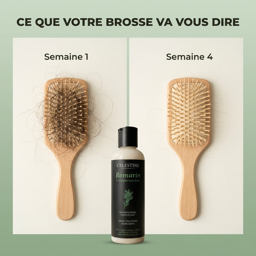 SHAMPOING NATUREL AU ROMARIN ET À LA KÉRATINE — POUR DES CHEVEUX PLUS ÉPAIS ET PLUS VOLUMINEUX