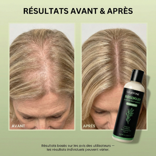 Szampon naturel au romarin et à la kératine — Pour des cheveux plus épais et plus volumineux