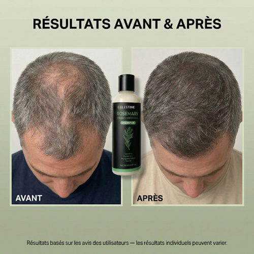 Szampon naturel au romarin et à la kératine — Pour des cheveux plus épais et plus volumineux