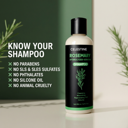Natural Rosemary & Keratin Shampoo — For Thicker-Looking, Fuller Hair