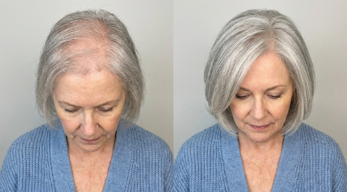 Before and after hair removal comparison