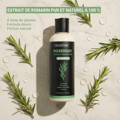 Shampoing naturel au romarin et à la kératine — Pour des cheveux plus épais et plus volumineux
