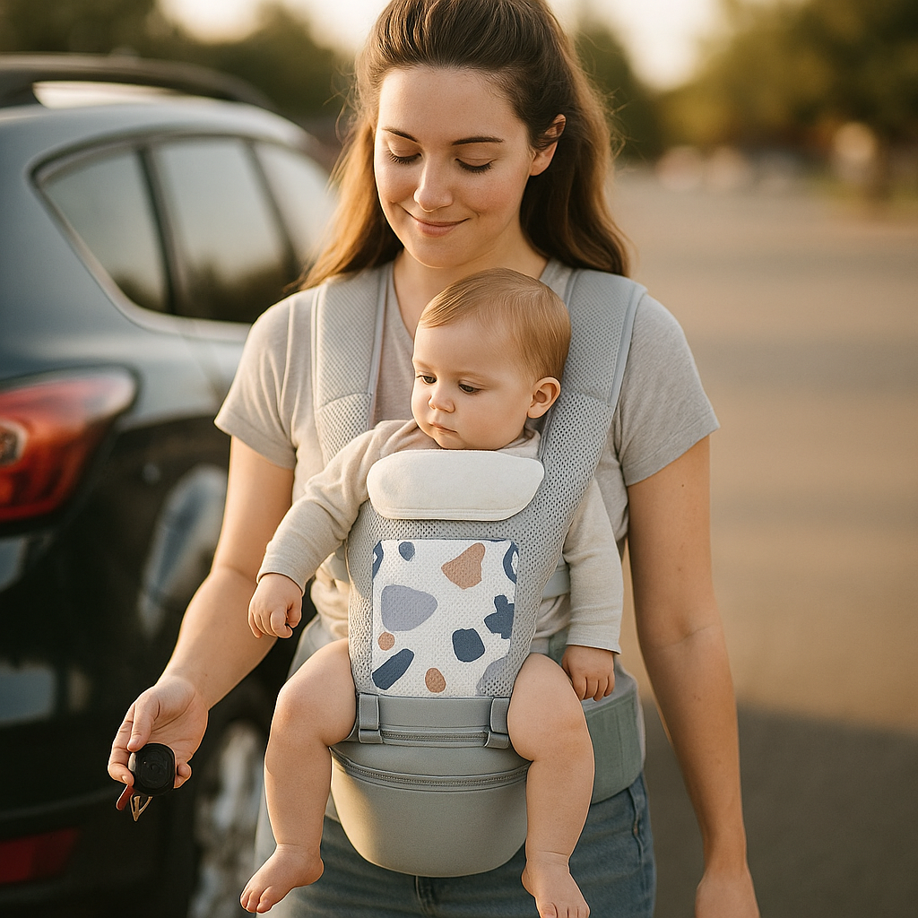Parent carrying child
